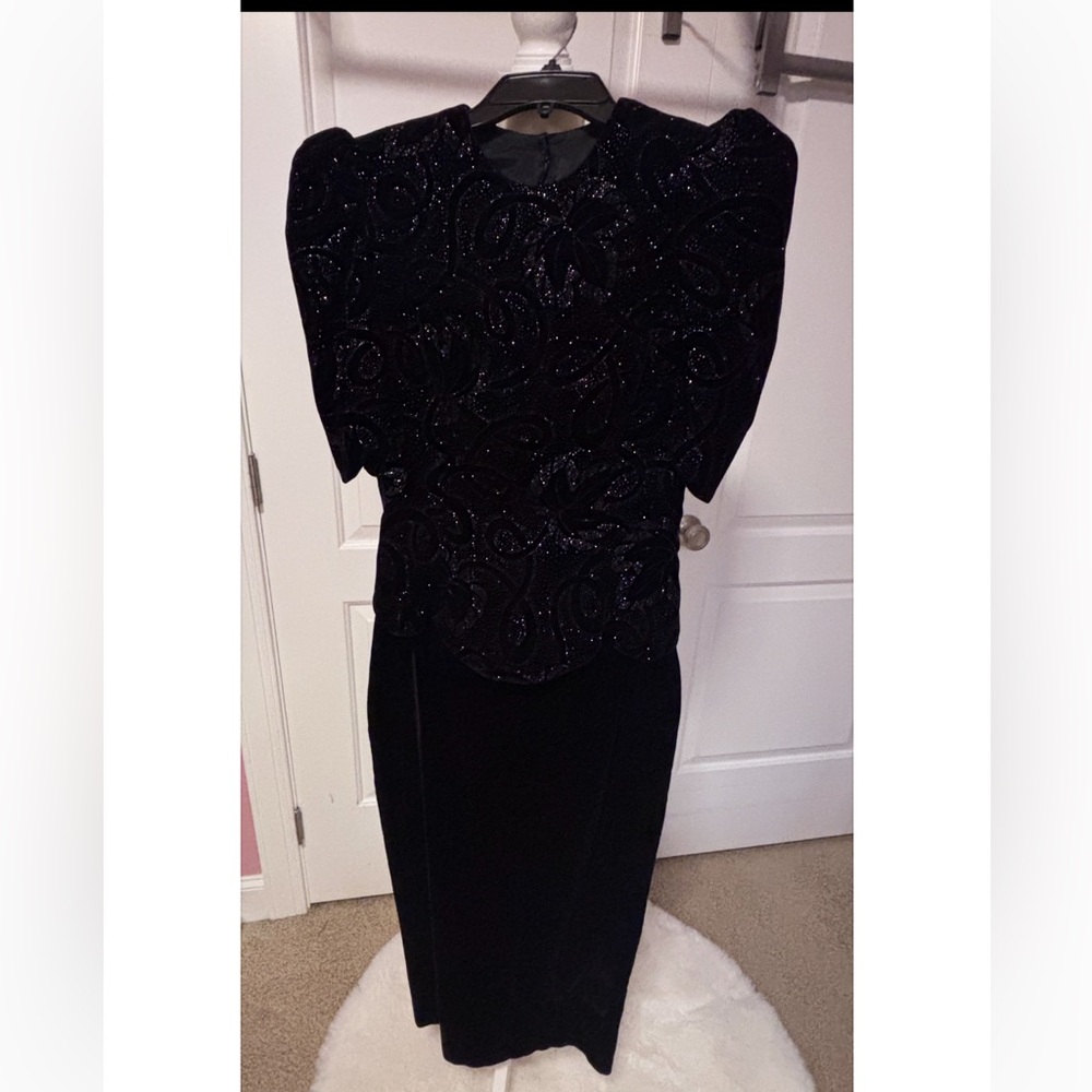 Vintage Scott  McClintock vintage  velvet dress with  sparkles